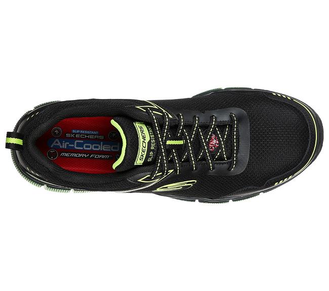Zapatos de Trabajo Skechers Hombre - Telfin Negro MJHRQ7182